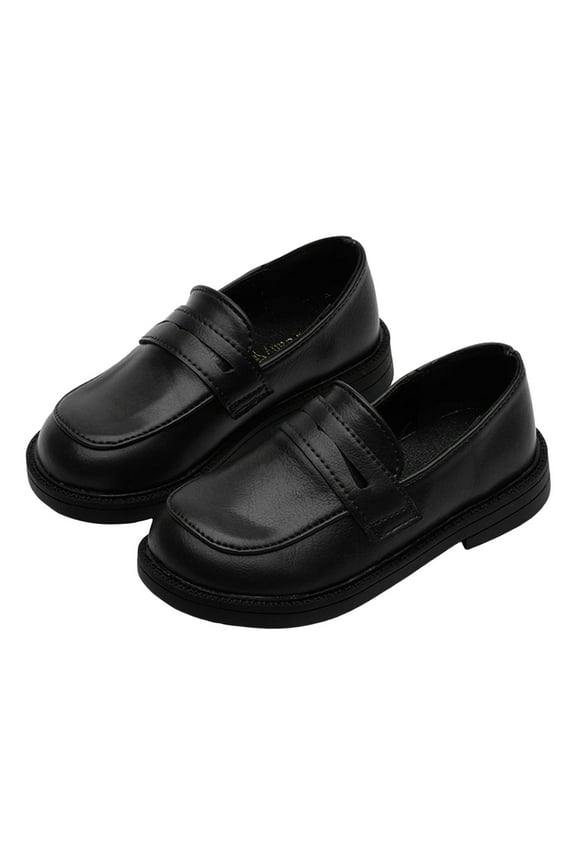 Boys Dress Shoes Black Boys Girls Dress Shoes Kids Uniform Formal Classic Oxfords for Toddler Little Big Kid|Black 9