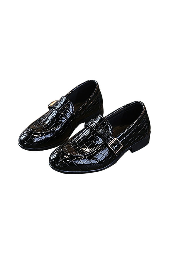 Boys Dress Shoes Black Children's Boy's Girl's School Uniform Shoes Comfort Oxford Dress Shoes (Toddler/Little Kid/Big Kid)|Black 1