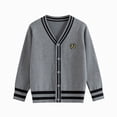 thumbnail image 1 of mgoYE Boys Girls School Uniform Cardigan Sweater Soft Cotton V-Neck Soft Cotton Knit Outerwear Size 9-11 Years, 1 of 5