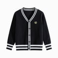 thumbnail image 1 of mgoYE Boys Girls School Uniform Cardigan Sweater Soft Cotton V-Neck Soft Cotton Knit Outerwear Size 9-11 Years, 1 of 5