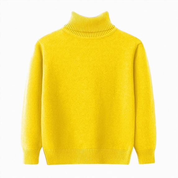 mgoYE Boys Girls Turtleneck Sweaters Cotton Cable Knit Long Sleeve Thermal Sweater Kids Fall Winter Soft Warm Under Shirts Size 3-4 Years
