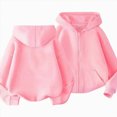 thumbnail image 1 of mgoYE Boys Girls Zip Up Hoodies Teen Fleece Full-Zip Sweatshirts Jacket Casual Fall Hoodie with Pocket(Pink,5-6 Years), 1 of 7
