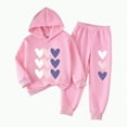 thumbnail image 1 of mgoYE Boys Sweatsuit Girls Fall Clothes Sets Fashion Sweatsuit Outfits(Red,5-6 Years), 1 of 4