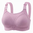 thumbnail image 1 of mgoYE Bras for Women No Underwire Wireless Supportive Full Coverage Wide Straps Seamless Tshirt Bra(Purple,38), 1 of 5