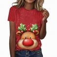 thumbnail image 1 of mgoYE Christmas Shirts for Women Womens V Neck Christmas Shirt Merry Christmas Graphic Tees Funny Holiday Xmas T-Shirts Winter Gift Tops|Khaki XL, 1 of 1