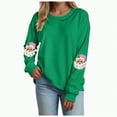 thumbnail image 1 of mgoYE Christmas Womens Clothing Christmas Sweatshirts for Women Long Sleeve Shirt Graphic Tees Fall Pullover Tops(Green,M), 1 of 5