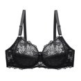 thumbnail image 1 of mgoYE Comfortable Bra for Women Bras for Women Lace Bra Full Coverage Underwire Bras Plus Size Lifting Lace Bra(Black,2XL), 1 of 6