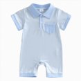 thumbnail image 1 of mgoYE Daddys Boy Baby Clothes Newborn Baby Boy Going Home Outfit Romper Jumpsuit With Beanie Hat Waffle Fall Winter Clothes Size 3-6 Months, 1 of 8
