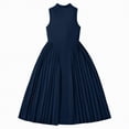 thumbnail image 1 of mgoYE Easter Little Girl Dress Girls Stand Collar Sleeveless Dress Solid Patchwork Maxi Dresses Summer Casual Flowy Dress 7-12(Navy,10-11 Years), 1 of 8