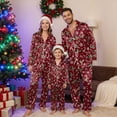 thumbnail image 1 of mgoYE Family Christmas Pajamas Couple Matching Pajamas Sets Silk Long Sleeve Button Sleepwear Satin Pjs Shorts Set Soft Lounge Set, 1 of 6