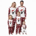 thumbnail image 1 of mgoYE Family Christmas Pajamas Matching Sets Initials 26 Letter Prints Plaid Xmas Pjs Family Soft Loungewear Sets, 1 of 8