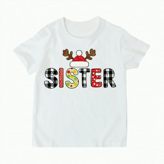 mgoYE Family Christmas T-Shirt Funny Xmas Tree Family Matching Pajamas Boys Short Sleeve T-Shirt(White,4-5 Years)