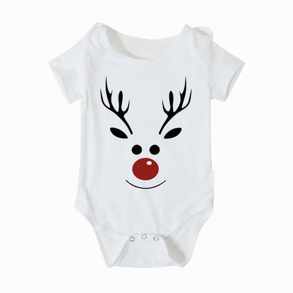 mgoYE Family Christmas T-Shirt Funny Xmas Tree Family Matching Pajamas Girls Short Sleeve T-Shirt(White,9-12 Months)