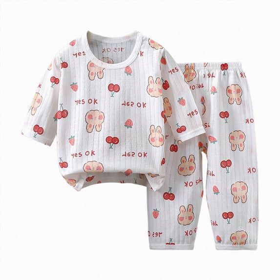 mgoYE Girl Pjs Boy Outfit Fall Outfits Contrast Color Sweatshirts and Pants Fall Winter Set 2PC(Red,2-3 Years)