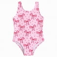 thumbnail image 1 of mgoYE Girl Swimsuit Size 10-12 Girls Swimsuit Color Block One Piece Swimsuit Tiered Ruffle Bathing Suit Adjustable Strap Girls' Swimwear(Pink,3-4 Years), 1 of 5