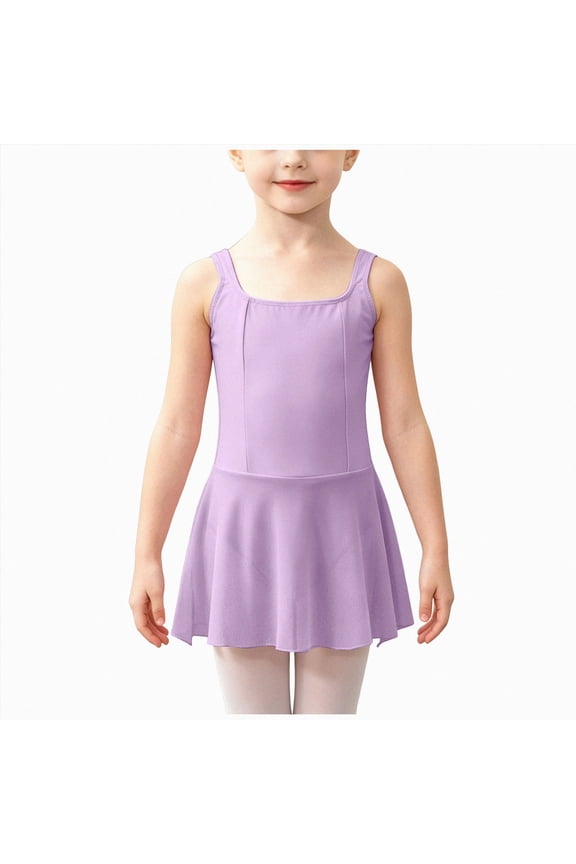 Girls Ballet Skirt Pull On High Waist Dance Skirt Layered Ruffle Skirt Kid Toddler Ballerina Clothes(Purple,11-13 Years)