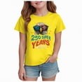 thumbnail image 1 of mgoYE Girls Boy's 4th of July Independence Day T-Shirt Summer 1776 USA America Memorial Day Graphic Tees Tops 250th Anniversary USA Shirt(Yellow,11-12 Years), 1 of 5