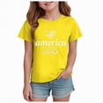 thumbnail image 1 of mgoYE Girls Boy's American 250th Anniversary Printed Casual Sweatshirt 250 Years 1776–2026 Patriotic Shirt 250th Anniversary USA Shirt Crew Neck(Yellow,7-8 Years), 1 of 5