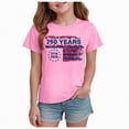 thumbnail image 1 of mgoYE Girls Boys American Flag Shirts USA Flag Stars Stripes Graphic Blouse Patriotic Shirt 4th of July T Shirt Summer Tops Tee 250th Anniversary USA Clothing Girls(Pink,9-10Years), 1 of 5