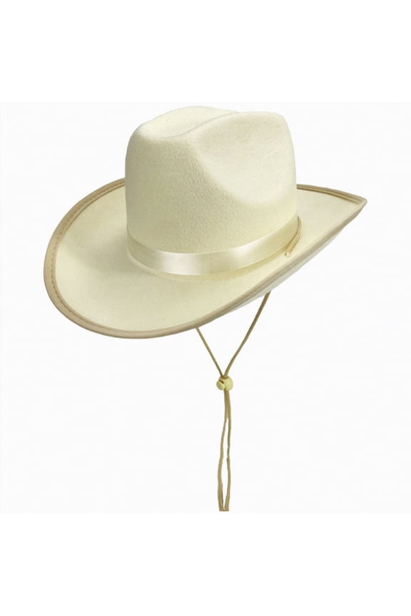Kids Western Cowboy Hat for Girl Boy Wide Brim Beach Cowgirl Hat with Belt Buckle Cowboys Hats(Beige,4-9 Years)
