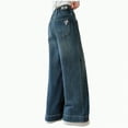 thumbnail image 1 of mgoYE Girls Jeans Size 10 Girls Crossover Flare Jeans Stretchy Bootcut Yoga Pants Bell Bottoms with Pockets Kids Jeans Girls(Blue,11-12 Years), 1 of 7