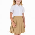 thumbnail image 1 of mgoYE Girls Knee Length Skirts | A Line Skirt | Uniform Skirts Back to School Outfits for Playtime Size 2-17 Years(Khaki,8-9 Years), 1 of 4