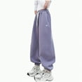 thumbnail image 1 of mgoYE Girls Pants 10/12 Girl's Bow Side Waist Track Pants Cute Wide Leg Trousers|Purple 6-7 Years, 1 of 5