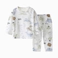 thumbnail image 1 of mgoYE Girls Pjs Boy Outfit Long Sleeve Sweatshirt Tops and Sweatpants Pant 2PCS Set(Sky Blue,3-4 Years), 1 of 3