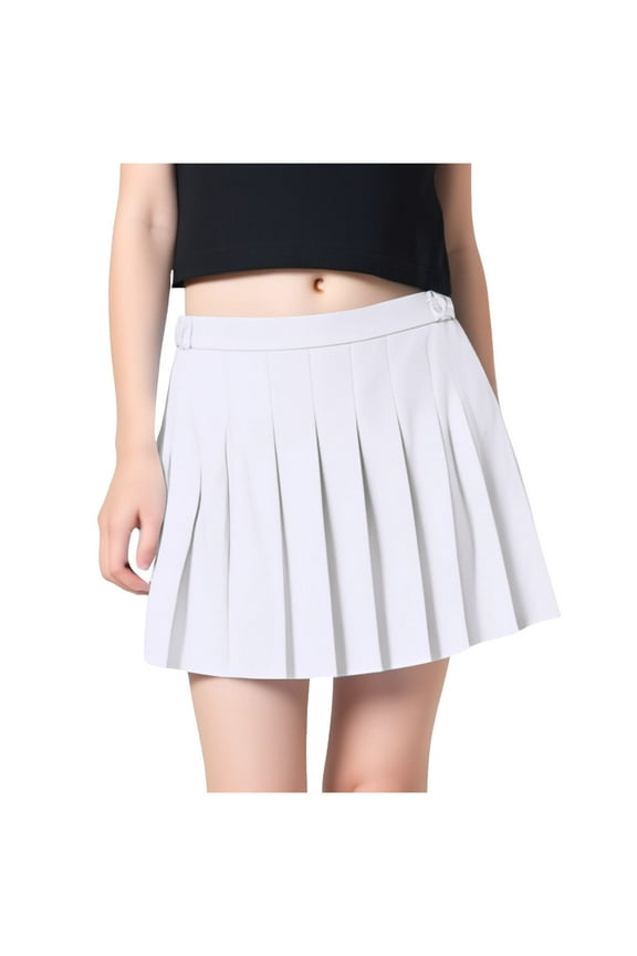 Girls Pleated Mini Skirt High Waist Tennis School Uniform Skirts 2-17 Years(Multicolour,12-13 Years)