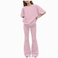 thumbnail image 1 of mgoYE Girls Spring Outfits Short Sleeve Bow/Heart Graphic T-Shirt Sweatshirt Bell Bottom Pants Fall Summer Clothing 2 Piece Set 7T 8T 9T 10T 11T 12T Size 9-10 Years, 1 of 5