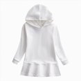 thumbnail image 1 of mgoYE Girls Swim Cover Up UPF 50+ Sun Protection Hoodie Long Sleeve Rash Guard Full Zip Quick Dry Beach Swimsuit Coverup(White,1-2 Years), 1 of 8