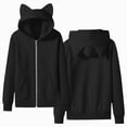 thumbnail image 1 of mgoYE Girls Zip Up Hoodies Cat Ear Teen Fleece Full-Zip Sweatshirts Jacket Casual Fall Hoodie with Pocket, 1 of 9