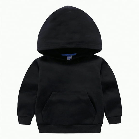 mgoYE Girls Zip up Hoodie Baby Hoodie for Boy Girl, Full Zip-up Lightweight Thin Jackets Coat Sweatshirts|Black 18-24 Months