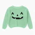 thumbnail image 1 of mgoYE Halloween Baby Outfit Little Brother Outfit Baby Boy Knit Sweater Long Sleeve Pullover Sweatshirt Toddler Fall Winter Clothes|Light Green 1-2 Years, 1 of 7