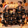 thumbnail image 1 of mgoYE Halloween Family Matching Pajamas Set Button Down Pumpkin Print, 1 of 9
