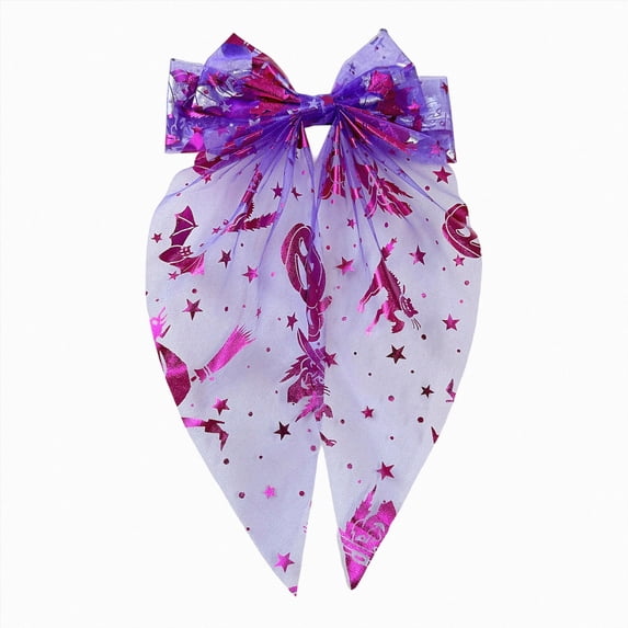 mgoYE Halloween Hair Bows Clips Cute Pattern Hair Barrettes Long Tail Hairpin Halloween Hair Accessories for Women Party Decoration
