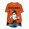 thumbnail image 1 of mgoYE Halloween Shirt Women Halloween Teacher Shirts for Women Reading Books T-Shirt Funny Teacher Librarian Halloween Party Tee Tops(Orange,M), 1 of 4