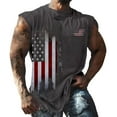thumbnail image 1 of mgoYE Independence Day Mens Tank Top Undershirt 4th of July Shirts USA Print Patriotic Sleeveless Muscle Tee Tops Grey-4XL, 1 of 4
