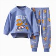 thumbnail image 1 of mgoYE Infant Fall Outfits Set 3 6 12 18 24 Months 2T 3T 4T 5T Boys 2 Piece Pant Set Fall Winter Outfit 2PC Long Sleeve Pants Set(Sky Blue,5-6 Years), 1 of 4
