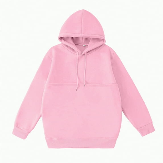 mgoYE Kangaroo Pouch Hoodie for Women Oversized Dog Pouch Sweatshirts Pet Carrier Pullover Animal Holder Long Sleeve Tops(Pink,XL)