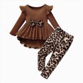 thumbnail image 1 of mgoYE Kid Toddler Girl Clothes Bowknot Ruffle Sleeve Top Floral Allover Pants Fall Winter Outfit Set, 1 of 4