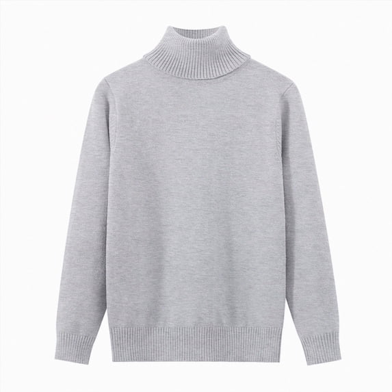 mgoYE Kids Turtleneck Sweaters Pullover Kids Toddler Long Sleeve Lapel Sweater Cotton Boys and Girls Size 4-5 Years