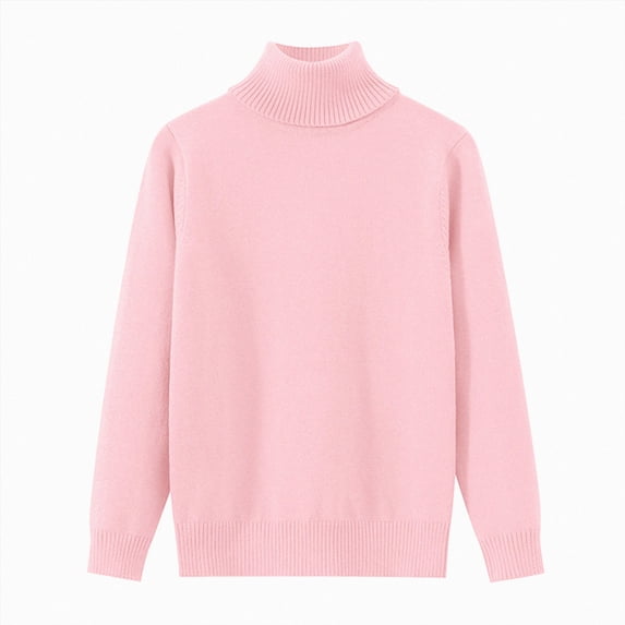 mgoYE Kids Turtleneck Sweaters Pullover Kids Toddler Long Sleeve Lapel Sweater Cotton Boys and Girls Size 4-5 Years