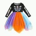 thumbnail image 1 of mgoYE Little Toddler Girl’s Halloween Skeleton Dress Tutu Dress Party Dress - Fluffy Tulle Skirt|Multicolour 2-3 Years, 1 of 6