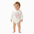 thumbnail image 1 of mgoYE Mama's Bestie Matching Outfit Newborn Baby Girl Long Sleeve Romper Toddler Girl Pullover Sweatshirt Top(White,0-3 Months), 1 of 5