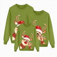 thumbnail image 1 of mgoYE Matching Christmas Sweatshirts for Family Holiday Xmas Pullover Tops Adults Womens Men Couples(Green,6Y), 1 of 4