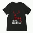 thumbnail image 1 of mgoYE Matching Family Christmas Cute Pattern Christmas Gift Kids T-Shirt Parent-Child Short Sleeves(Black,2XL), 1 of 9