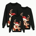 thumbnail image 1 of mgoYE Matching Family Christmas Sweaters Knit Pullover Cute Long Sleeve Crew Neck Xmas Holiday Jumper(Black,4Y), 1 of 4