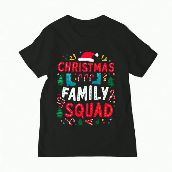 mgoYE Matching Family Christmas T-Shirt Christmas T-Shirts for Family Couple Outfit Tee Christmas Top Parent-Child Short Sleeves(Black,3XL)