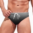 thumbnail image 1 of mgoYE Men Swimsuit L Men's Quick-Dry Swim Briefs Bikini Swimsuit Board Shorts with Adjustable Drawstring Black, 1 of 4